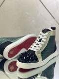 Christian Louboutin men's shoes luxury brand red sole design Louis Junior high-top Flat with Original Box CL sneakers