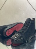 Christian Louboutin men's shoes luxury brand red sole design Louis Junior high-top Flat with Original Box CL sneakers