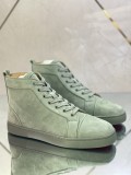 Christian Louboutin men's shoes luxury brand red sole design Louis Junior high-top Flat with Original Box CL sneakers