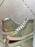 Christian Louboutin men's shoes luxury brand red sole design Louis Junior high-top Flat with Original Box CL sneakers