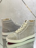 Christian Louboutin men's shoes luxury brand red sole design Louis Junior high-top Flat with Original Box CL sneakers