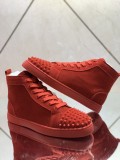 Christian Louboutin men's shoes luxury brand red sole design Louis Junior high-top Flat with Original Box CL sneakers