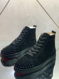 Christian Louboutin men's shoes luxury brand red sole design Louis Junior high-top Flat with Original Box CL sneakers