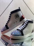 Christian Louboutin men's shoes luxury brand red sole design Louis Junior high-top Flat with Original Box CL sneakers