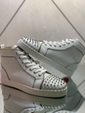 Christian Louboutin men's shoes luxury brand red sole design Louis Junior high-top Flat with Original Box CL sneakers