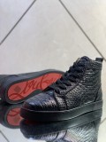 Christian Louboutin men's shoes luxury brand red sole design Louis Junior high-top Flat with Original Box CL sneakers