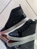 Christian Louboutin men's shoes luxury brand red sole design Louis Junior high-top Flat with Original Box CL sneakers