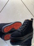 Christian Louboutin men's shoes luxury brand red sole design Louis Junior high-top Flat with Original Box CL sneakers