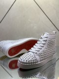 Christian Louboutin men's shoes luxury brand red sole design Louis Junior high-top Flat with Original Box CL sneakers