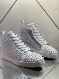 Christian Louboutin men's shoes luxury brand red sole design Louis Junior high-top Flat with Original Box CL sneakers