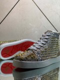 Christian Louboutin men's shoes luxury brand red sole design Louis Junior high-top Flat with Original Box CL sneakers