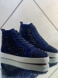 Christian Louboutin men's shoes luxury brand red sole design Louis Junior high-top Flat with Original Box CL sneakers