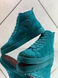 Christian Louboutin men's shoes luxury brand red sole design Louis Junior high-top Flat with Original Box CL sneakers