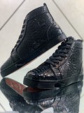 Christian Louboutin men's shoes luxury brand red sole design Louis Junior high-top Flat with Original Box CL sneakers