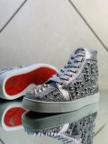 Christian Louboutin men's shoes luxury brand red sole design Louis Junior high-top Flat with Original Box CL sneakers