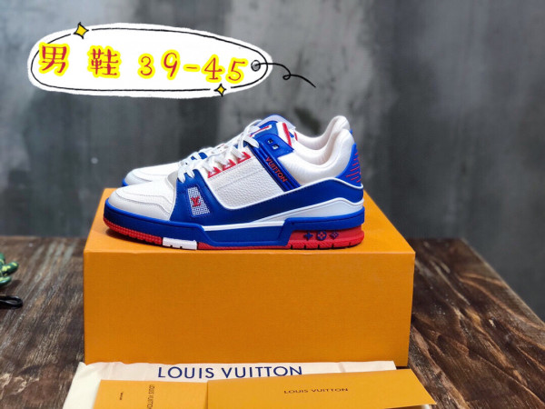 Louis Vuitton Men Shoes Fashion Sneakers Design Luxury Brand LV TRAINER SNEAKER with Original Box