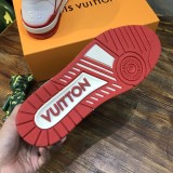 Louis Vuitton high top men's shoes fashion sneakers design luxury brand LV TRAINER SNEAKER with original box