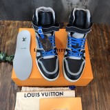 Louis Vuitton high top men's shoes fashion sneakers design luxury brand LV TRAINER SNEAKER with original box