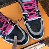 Louis Vuitton high top men's shoes fashion sneakers design luxury brand LV TRAINER SNEAKER with original box