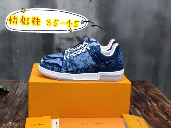 Louis Vuitton Men Shoes Fashion Sneakers Design Luxury Brand LV TRAINER SNEAKER with Original Box