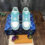 Louis Vuitton Men Shoes Fashion Sneakers Design Luxury Brand LV TRAINER SNEAKER with Original Box