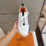 Hermes men's knitted calfskin casual shoes fashion sneakers luxury brand with original Box