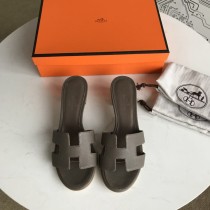 Hermes women's shoes Oran sandals mid-heel with original Box