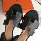 Hermes women's shoes Oran sandals mid-heel with original Box