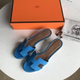 Hermes women's shoes Oran sandals mid-heel with original Box