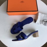 Hermes women's shoes Oran sandals mid-heel with original Box