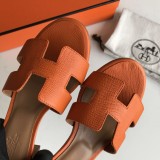 Hermes women's shoes Oran sandals mid-heel with original Box