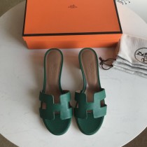 Hermes women's shoes Oran sandals mid-heel with original Box