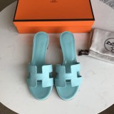 Hermes women's shoes Oran sandals mid-heel with original Box