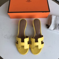 Hermes women's shoes Oran sandals mid-heel with original Box