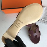 Hermes women's shoes Oran sandals mid-heel with original Box