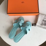 Hermes women's shoes Oran sandals mid-heel with original Box