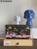 Louis Vuitton Womens Bags Shoulder Messenger Bags Luxury Cross Body Handbag Calfskin leather with Original Box M80859