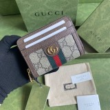 Gucci Women's Calfskin Card Holder naOriginil Box 658552