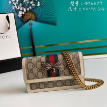 Gucci Womens Bags Shoulder Messenger Bags Luxury Cross Body Handbag Calfskin leather with naOrigil Box  476079