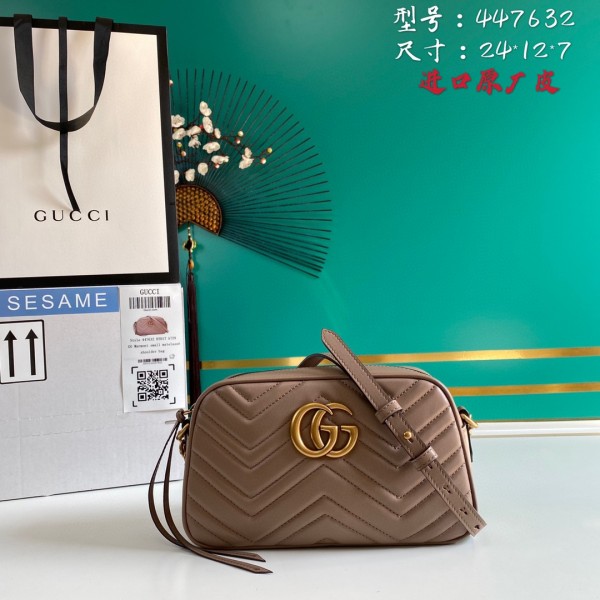 Gucci Womens Bags Shoulder Messenger Bags Luxury Cross Body Handbag Calfskin leather with naOrigil Box  447632