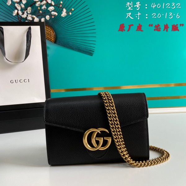 Gucci Womens Bags Shoulder Messenger Bags Luxury Cross Body Handbag Calfskin leather with naOrigil Box  401232