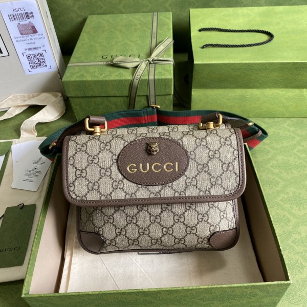 Gucci Womens Bags Shoulder Messenger Bags Luxury Cross Body Handbag Calfskin leather with naOrigil Box  501050