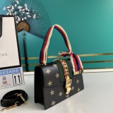 Gucci Womens Bags Shoulder Messenger Bags Luxury Cross Body Handbag Calfskin leather with naOrigil Box  524405