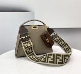 Fendi  Womens Bags Shoulder Messenger Bags Luxury Cross Body Handbag Calfskin leather with naOrigil Box