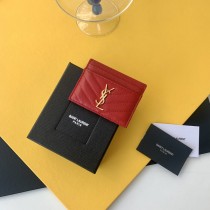 YSL Women's Luxury Card Holder Top Leather With Original Box