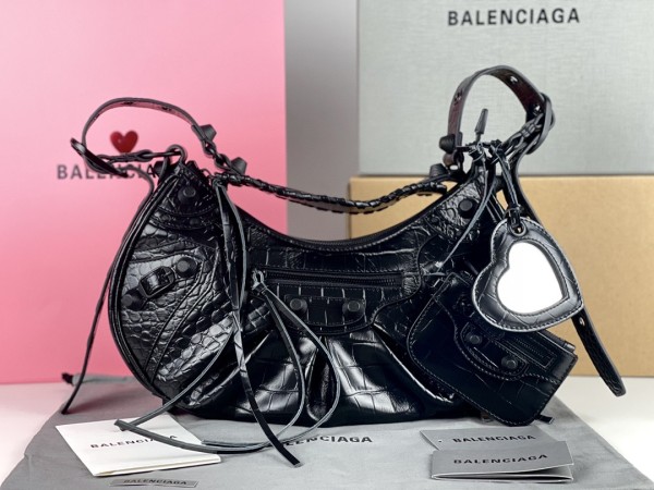 Balenciaga  Womens Bags Shoulder Messenger Bags Luxury Cross Body Handbag Calfskin leather with naOrigil Box