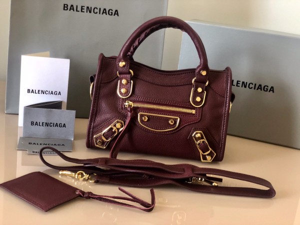 Balenciaga  Womens Bags Shoulder Messenger Bags Luxury Cross Body Handbag Calfskin leather with naOrigil Box