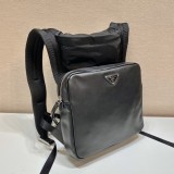 Prada Womens Bags Shoulder Messenger Bags Luxury Cross Body Handbag Calfskin leather with naOrigil Box