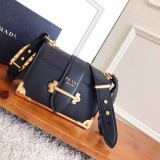 Prada Womens Bags Shoulder Messenger Bags Luxury Cross Body Handbag Calfskin leather with naOrigil Box