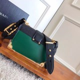 Prada Womens Bags Shoulder Messenger Bags Luxury Cross Body Handbag Calfskin leather with naOrigil Box